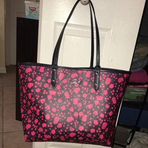 Coach reversible prairie flower print tote